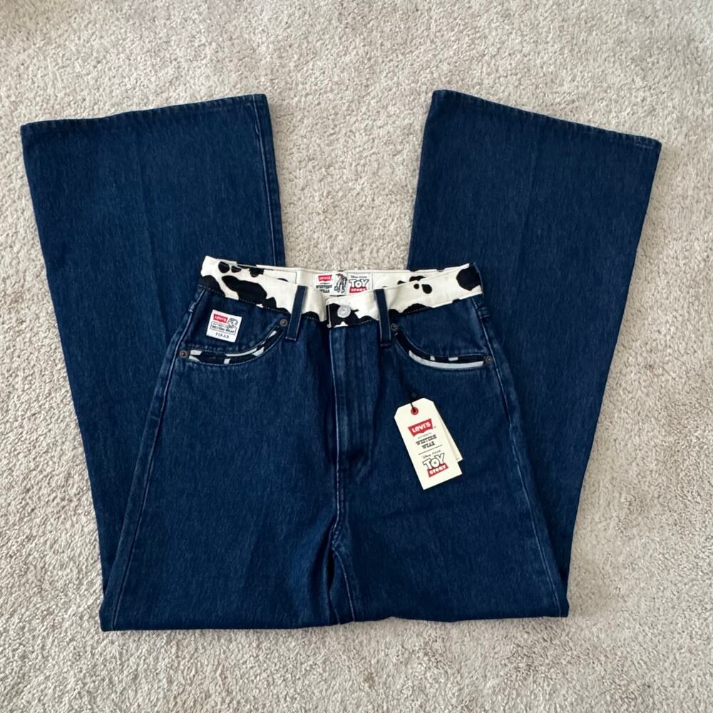 Levi’s Pixar Toy Story Jessie Western Ribcage Bell Flare Jean Women 29 Cowgirl - Picture 9 of 16
